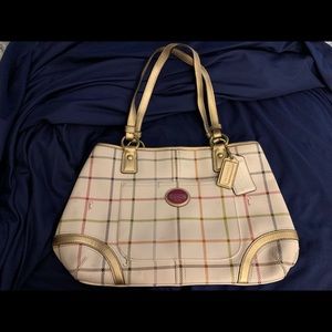 Plaid Coach bag